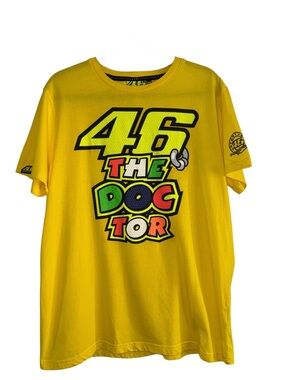 Valentino Rossi '46 The Doctor' Yellow Graphic Short Sleeve T-Shirt